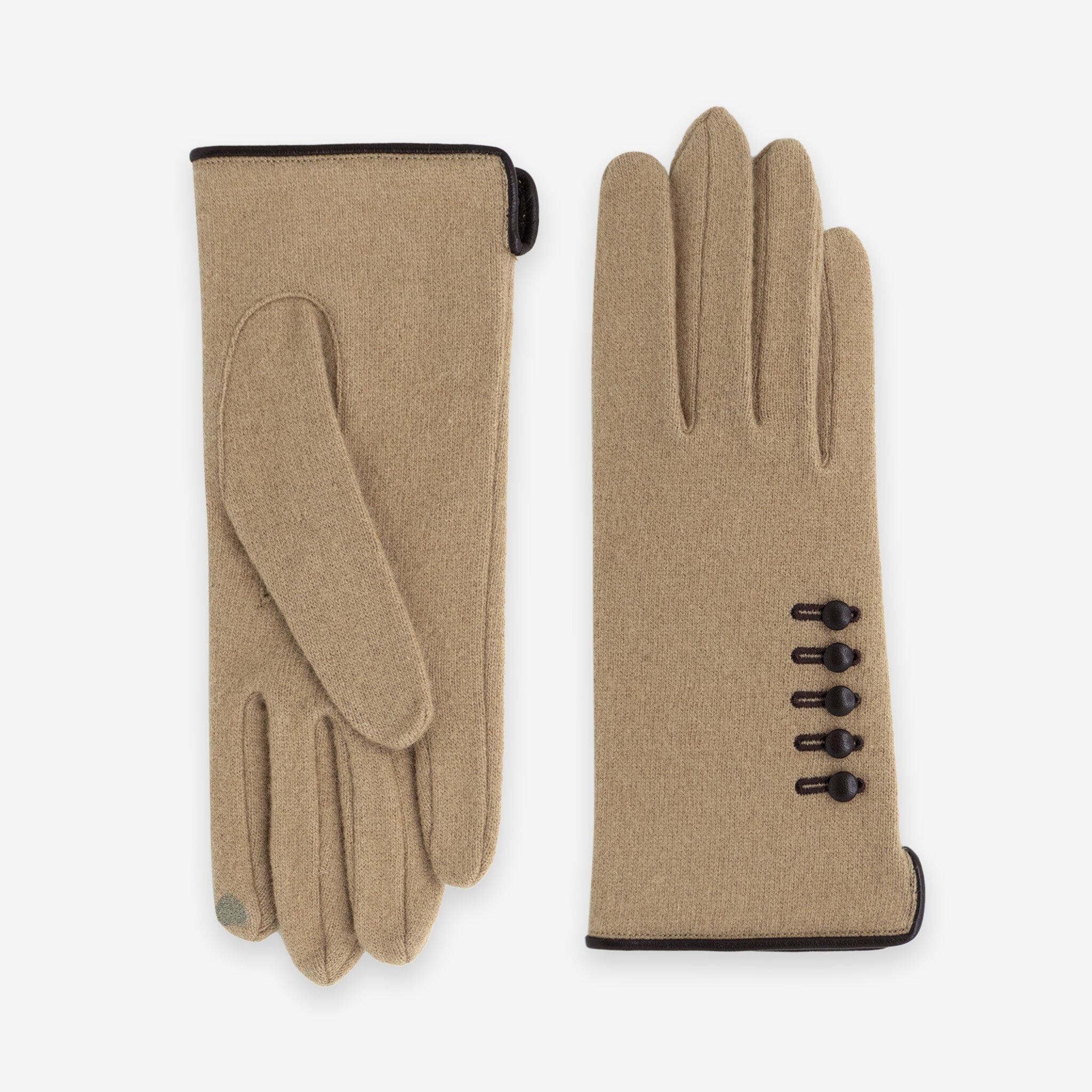 Gants 80% laine 20% nylon-Tactile-31119NF Gants laine femme Glove Story Camel TU