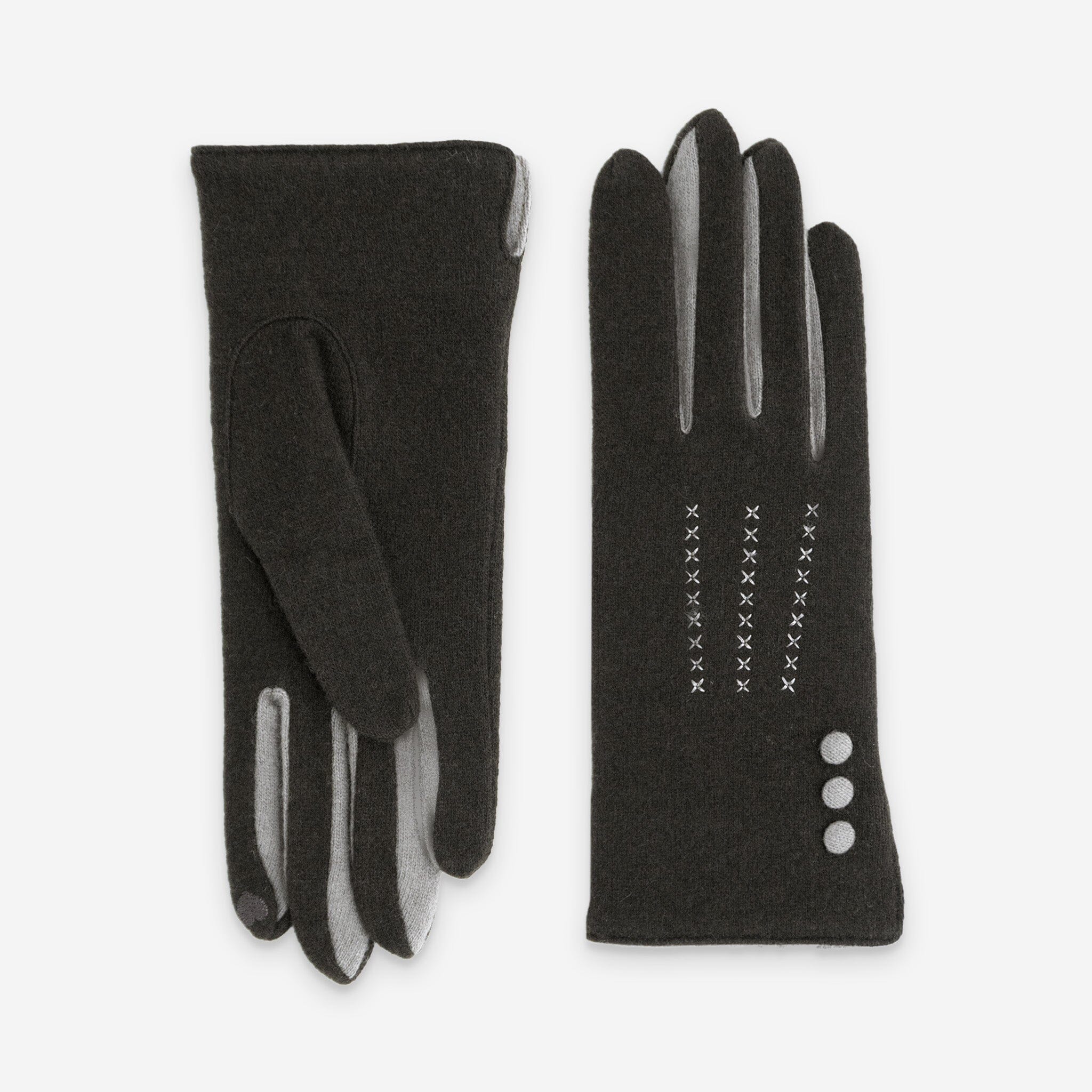 Gants 80% laine 20% nylon-Tactile-31161NF Gants laine femme Glove Story Choco TU