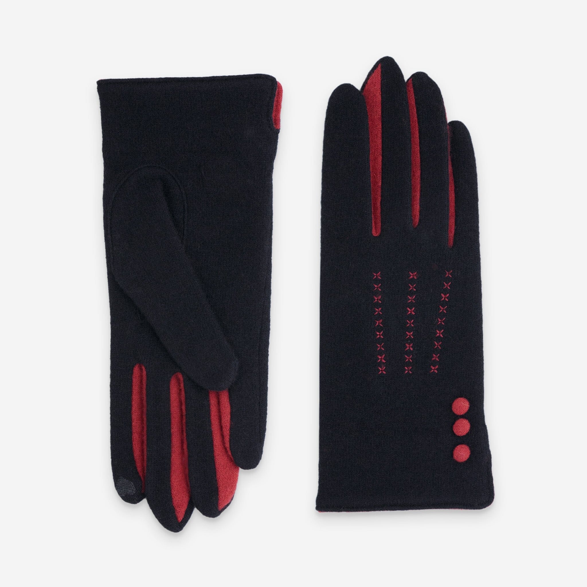 Gants 80% laine 20% nylon-Tactile-31161NF Gants laine femme Glove Story Noir TU