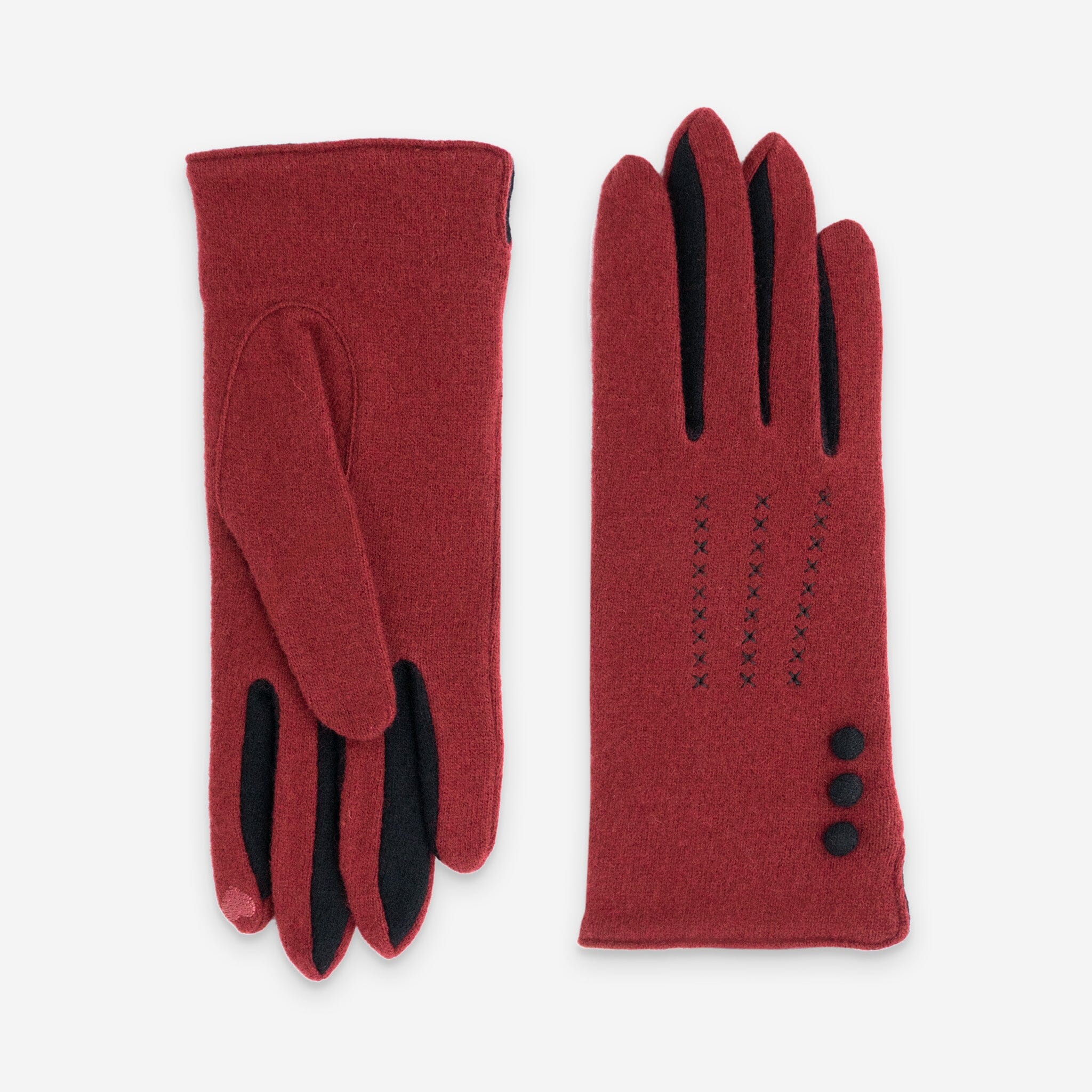 Gants 80% laine 20% nylon-Tactile-31161NF Gants laine femme Glove Story Rouge TU