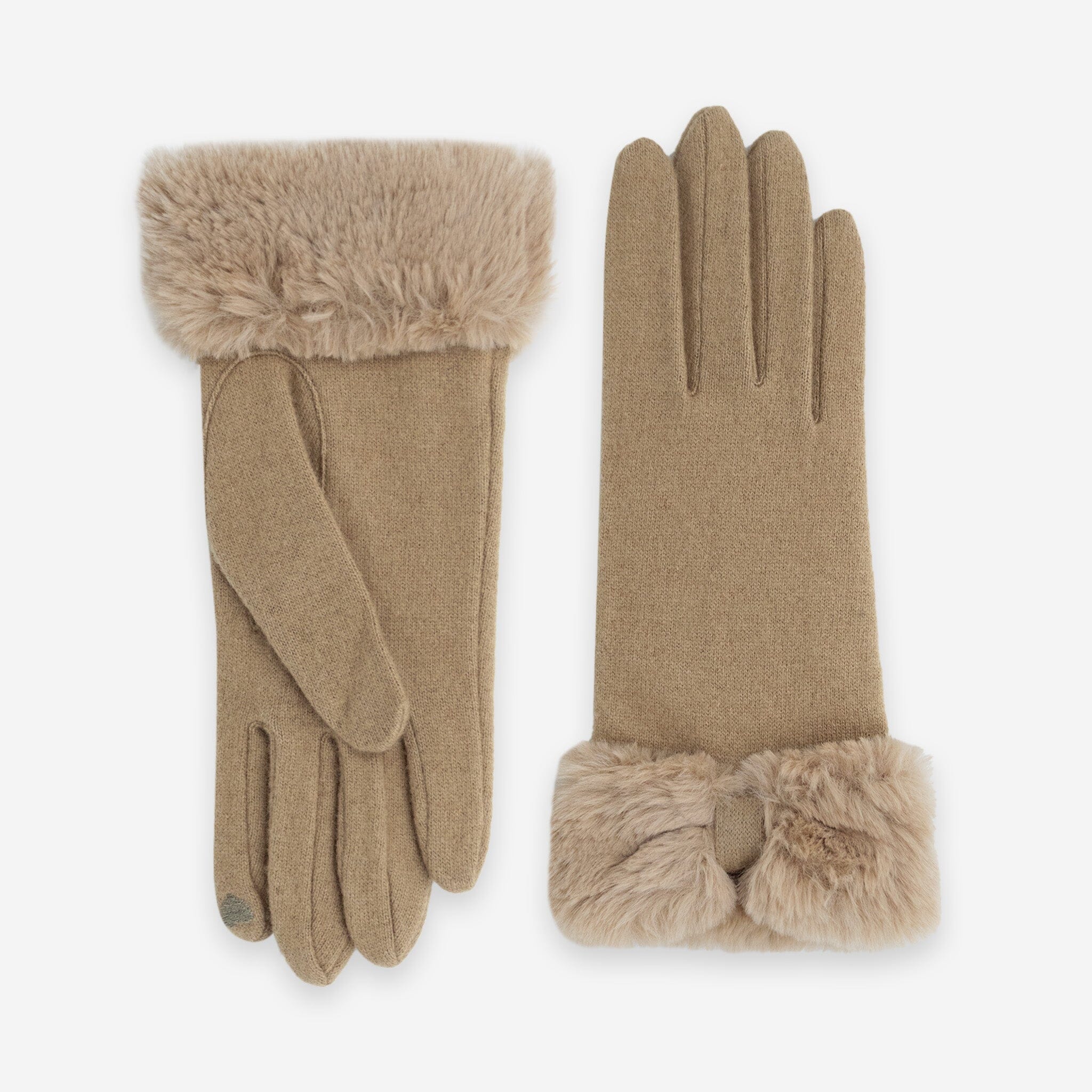 Gants 80% laine 20% nylon-Tactile-31176NF Gants laine femme Glove Story Camel TU