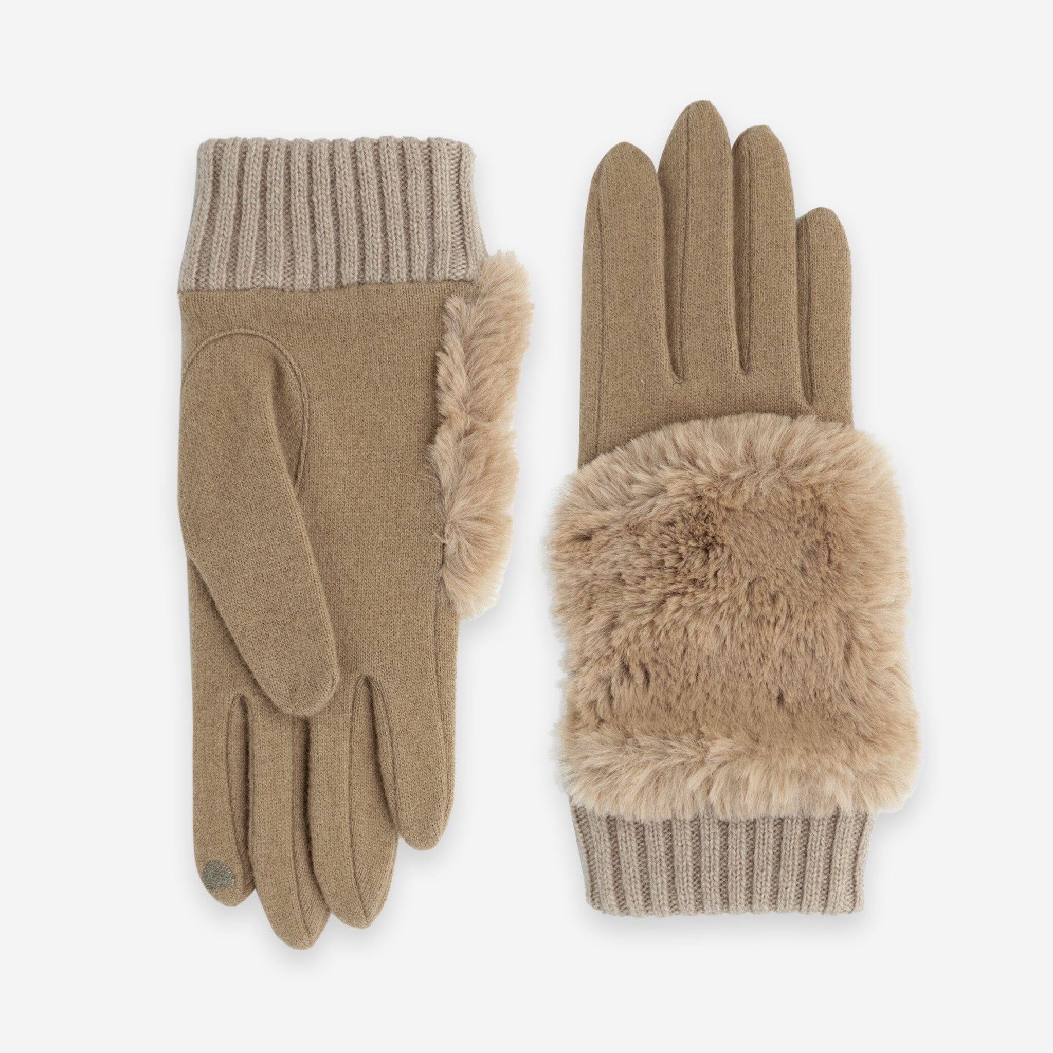 Gants 80% laine 20% nylon-Tactile-31178NF Gants laine femme Glove Story Camel TU