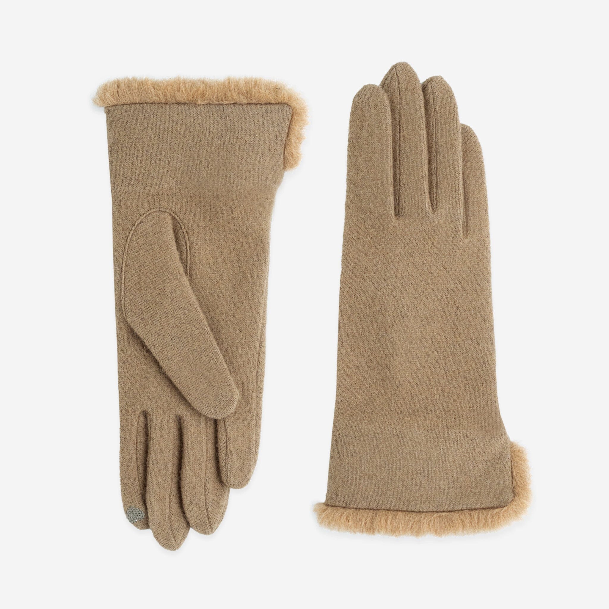 Gants 80% laine 20% nylon-Tactile-31188NF Gants laine femme Glove Story Camel TU