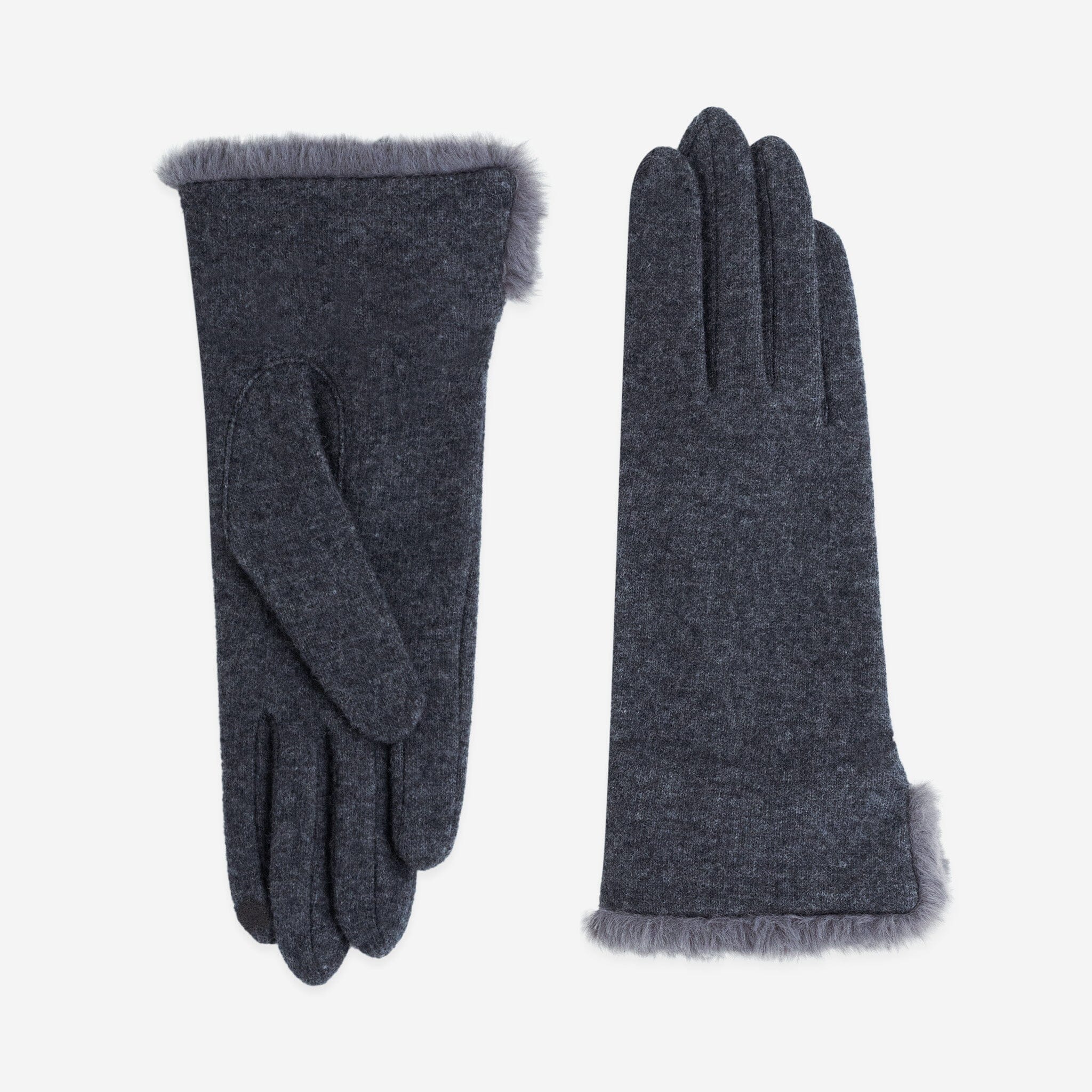 Gants 80% laine 20% nylon-Tactile-31188NF Gants laine femme Glove Story Gris TU