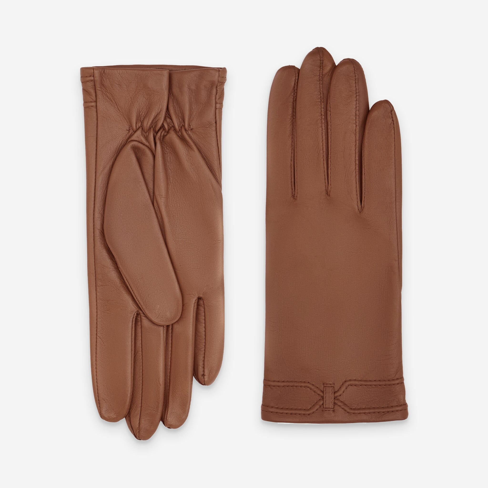 Gants cuir agneau-100% soie-61034SN Gants cuir standard femme Glove Story Cork 6.5