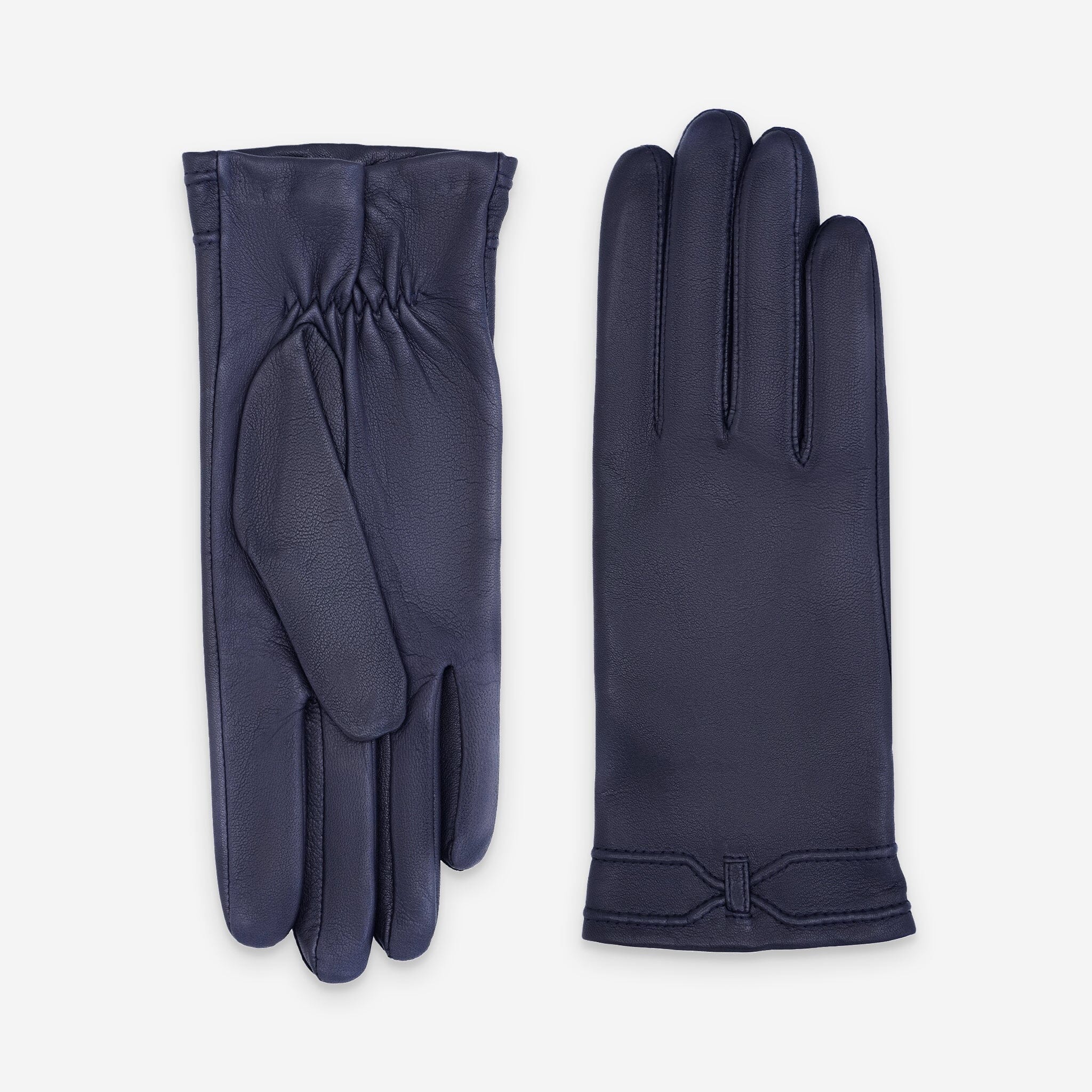 Gants cuir agneau-100% soie-61034SN Gants cuir standard femme Glove Story Deep Blue 6.5
