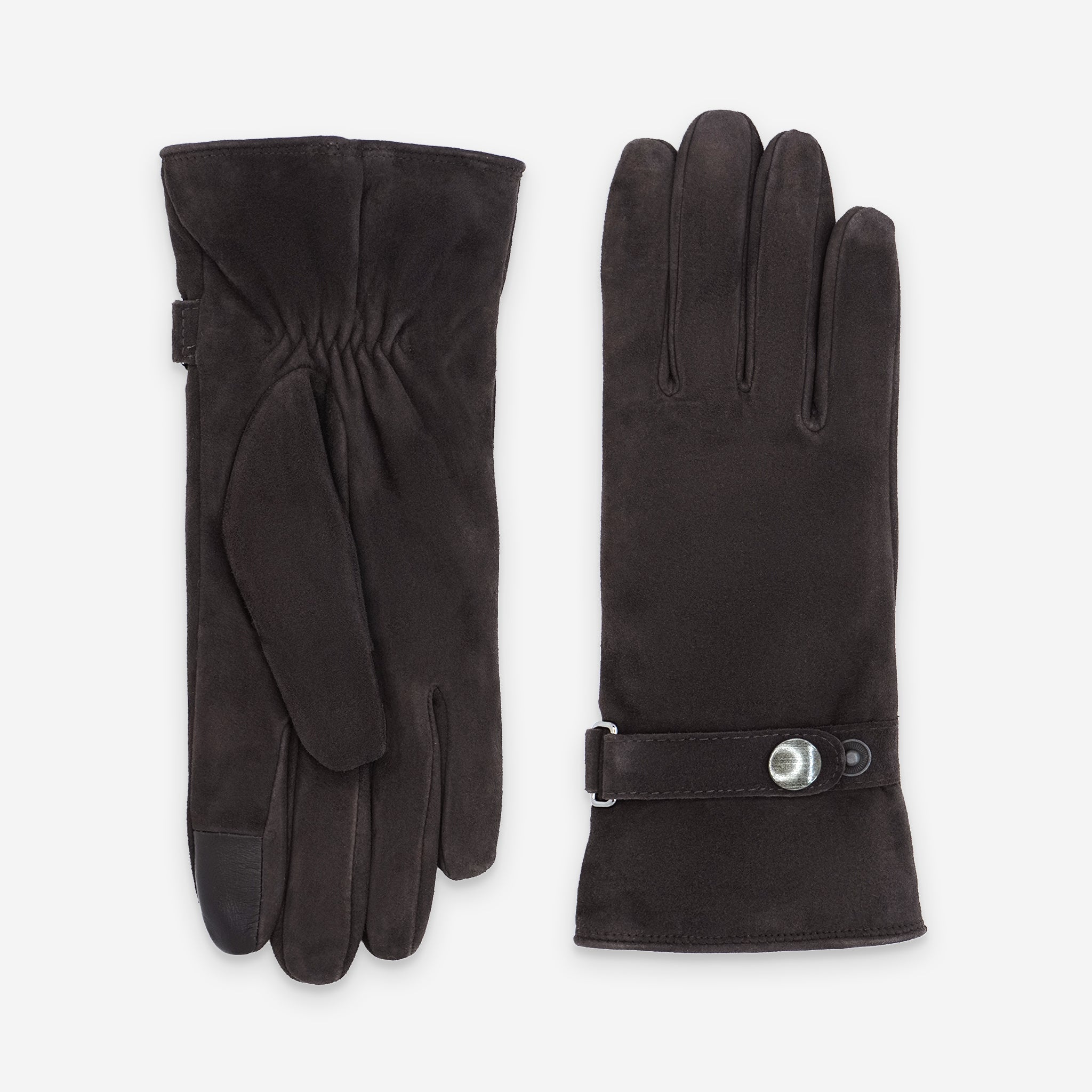Gants cuir agneau suédé-100% polyester (boa)-Tactile-71095BA Gants cuir sport femme Glove Story Choco S