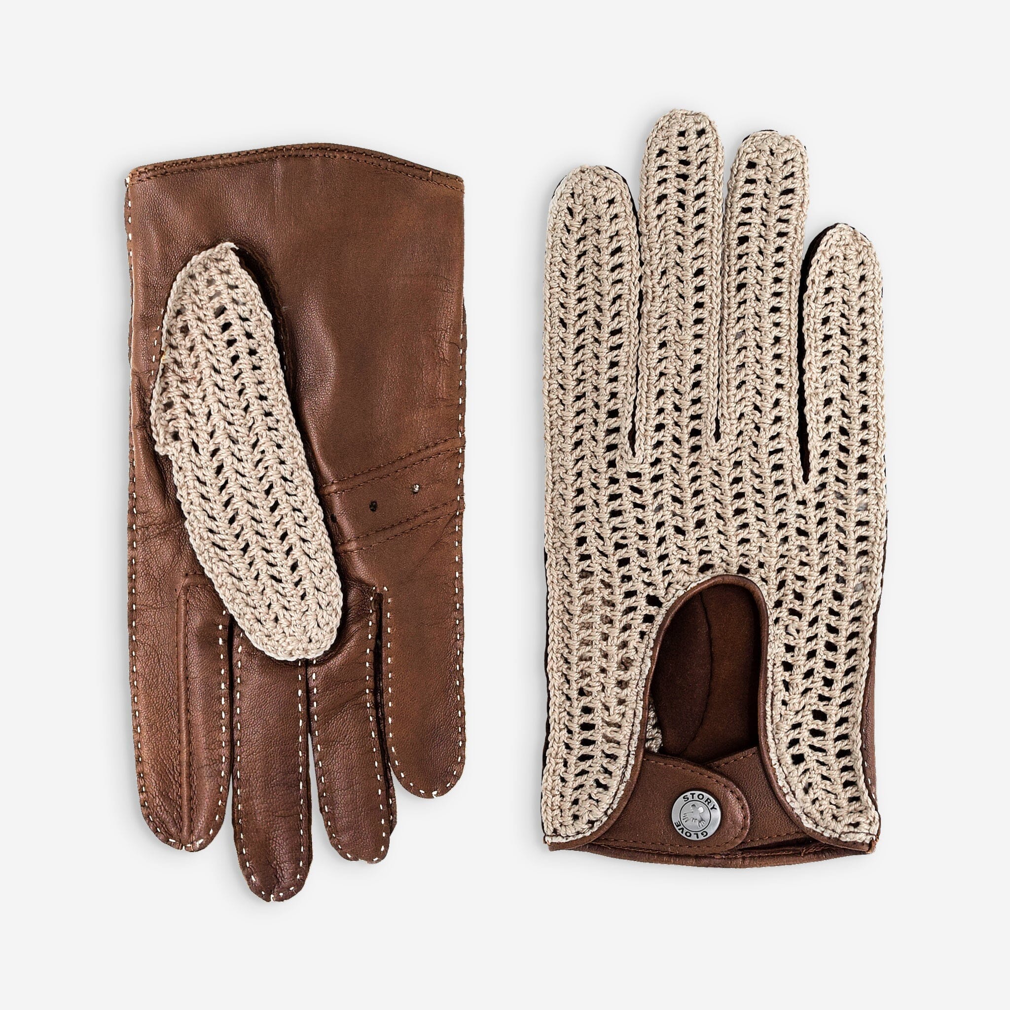 Gants de conduite cuir agneau-non doublé-22103NF Gants de conduite homme Glove Story Cork 7.5