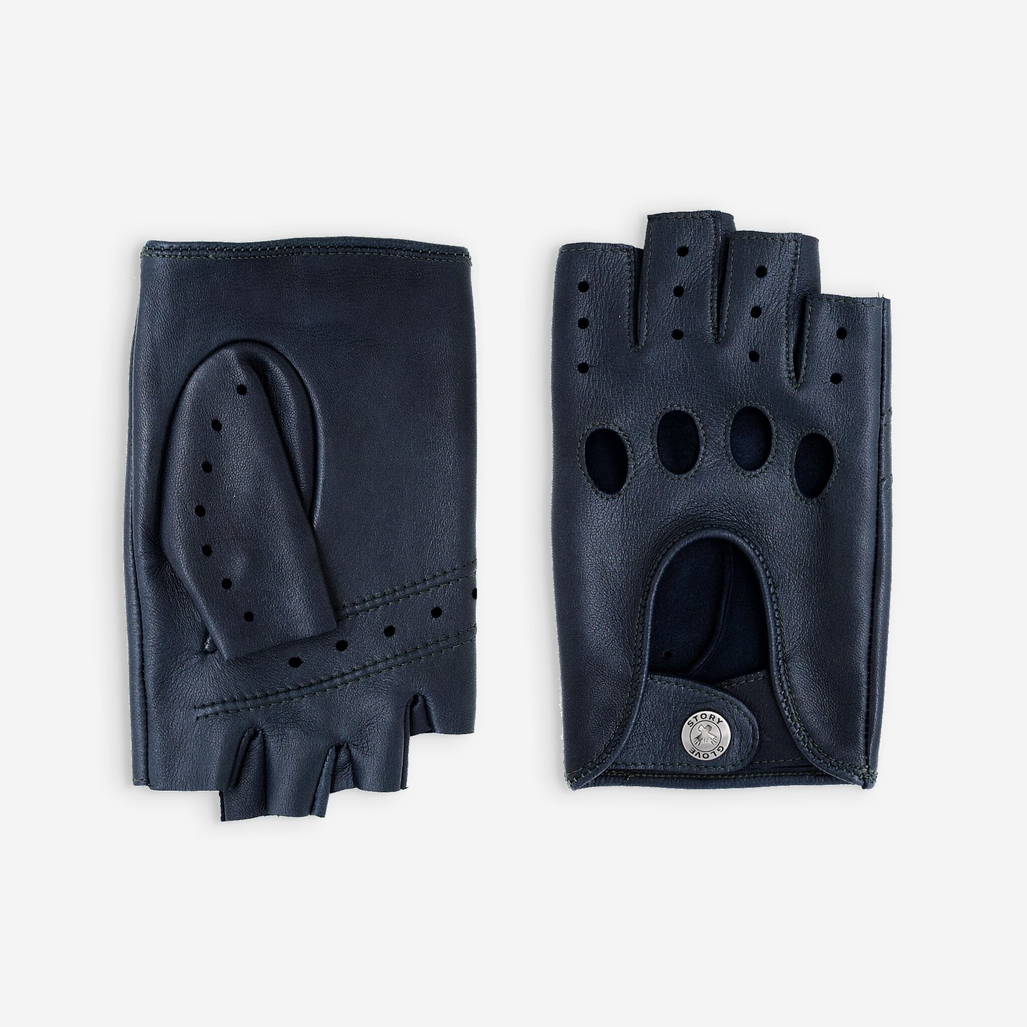 Gants de conduite, mitaines-cuir agneau-non doublé-22036NF Gant Glove Story Aluminium 8