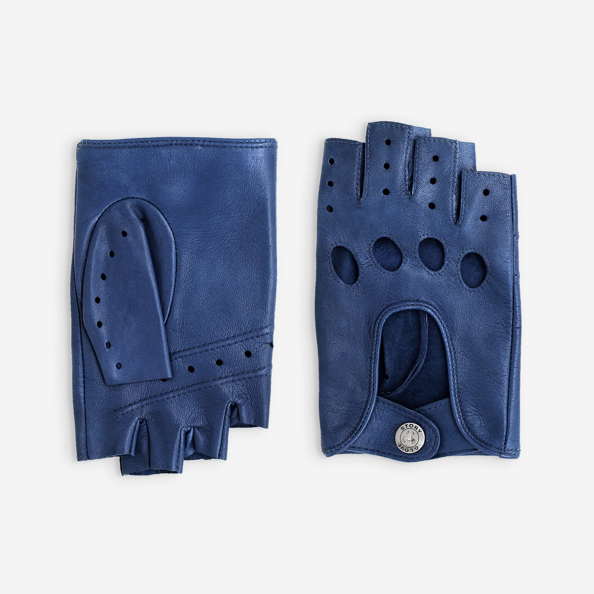 Gants de conduite, mitaines-cuir agneau-non doublé-22036NF Gant Glove Story Blue Peony 8