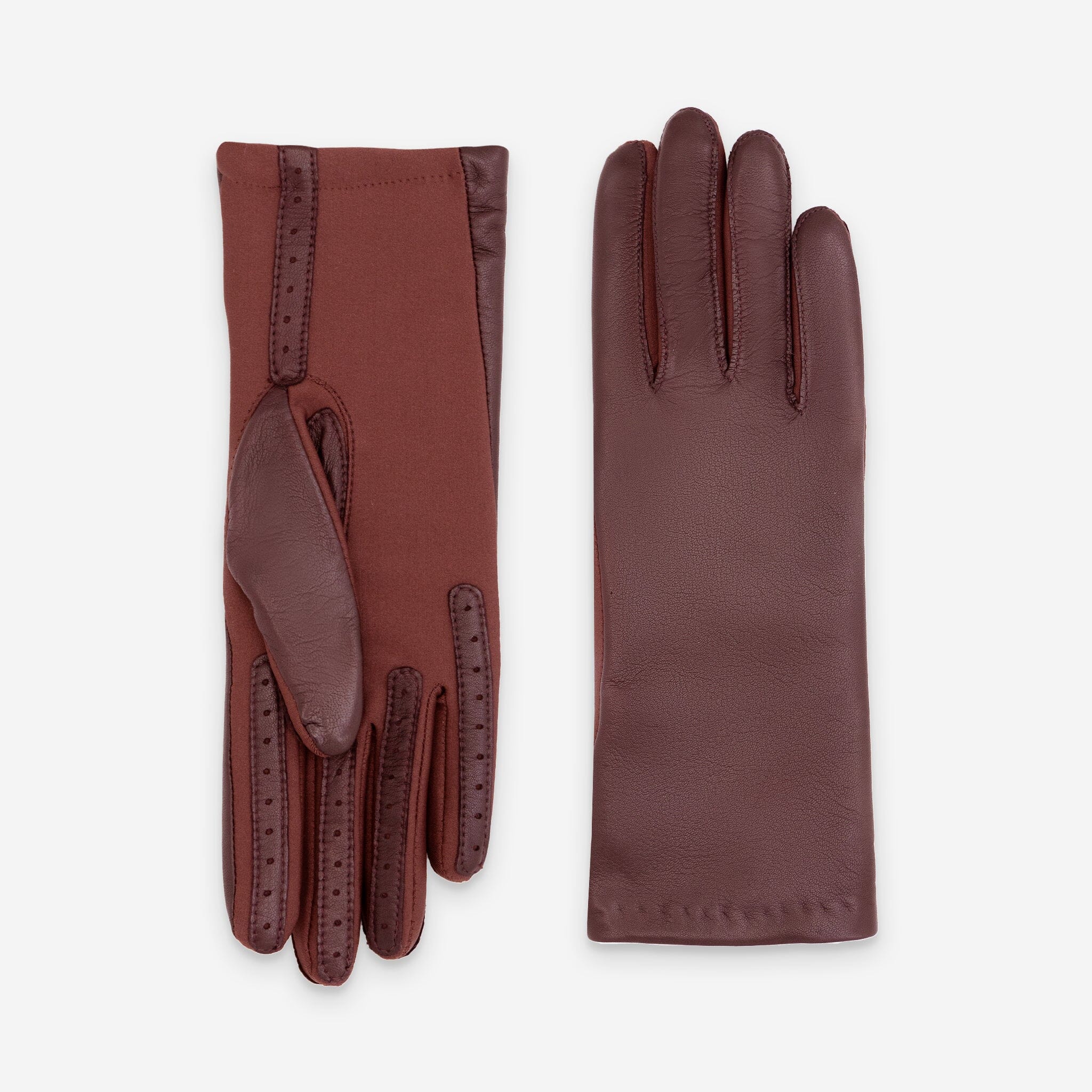 Gants flexicuir-agneau-spandex-100% laine-11047TR Gant Glove Story Bordeaux TU
