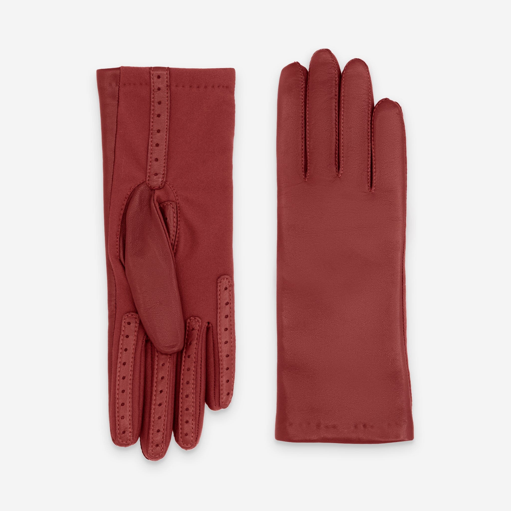 Gants flexicuir-agneau-spandex-100% laine-11047TR Gants taille unique femme Glove Story Rouge TU
