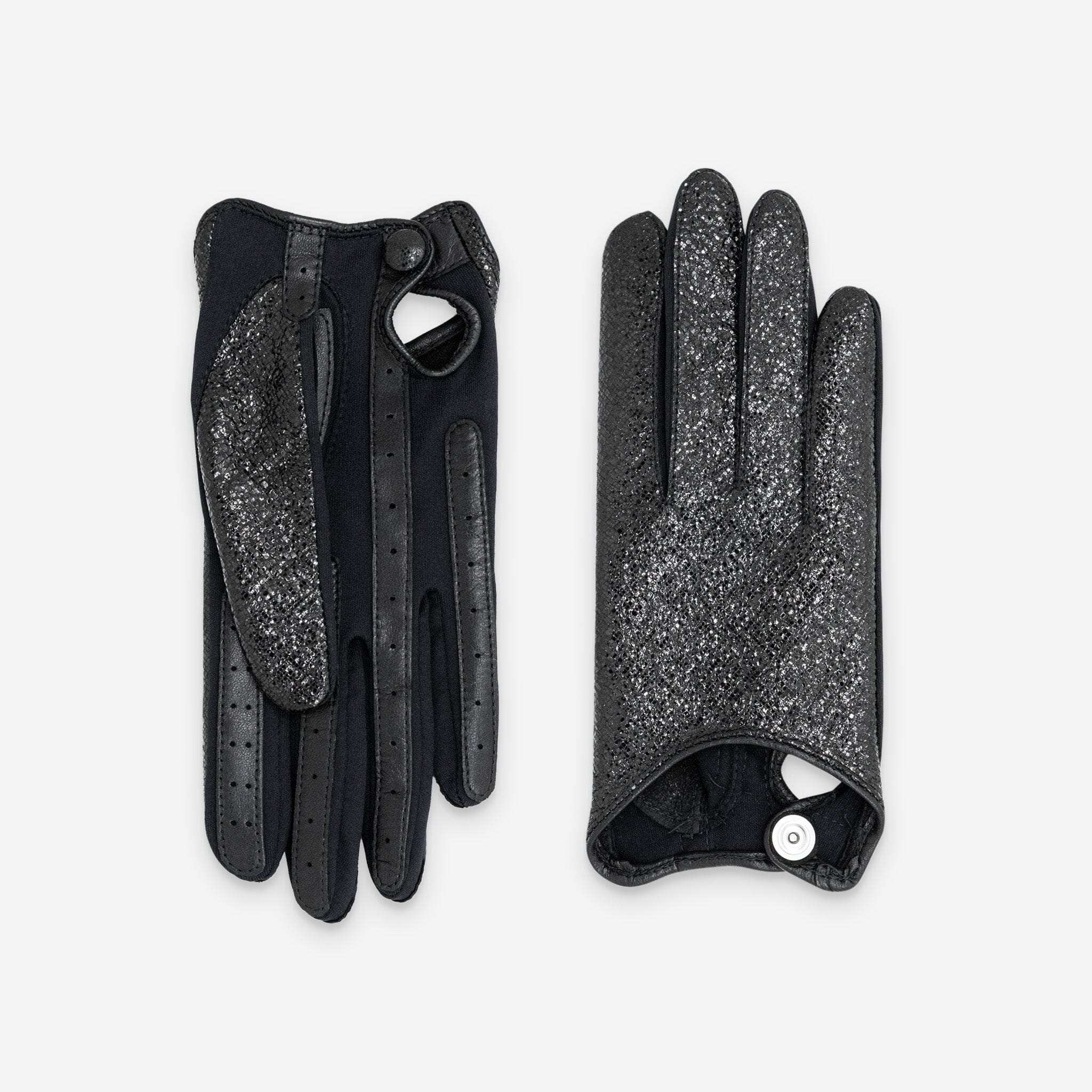 Gants flexicuir-agneau-spandex-100% soie-11153SN Gants taille unique femme Glove Story Noir TU