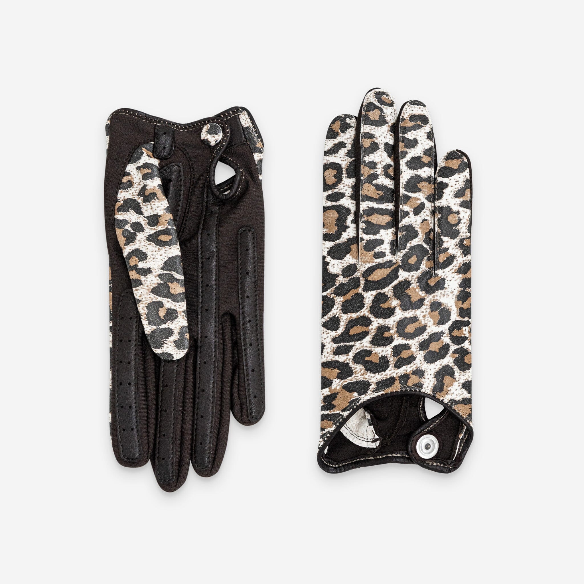 Gants flexicuir-agneau-spandex-100% soie-11154SN Gants taille unique femme Glove Story Leopard TU