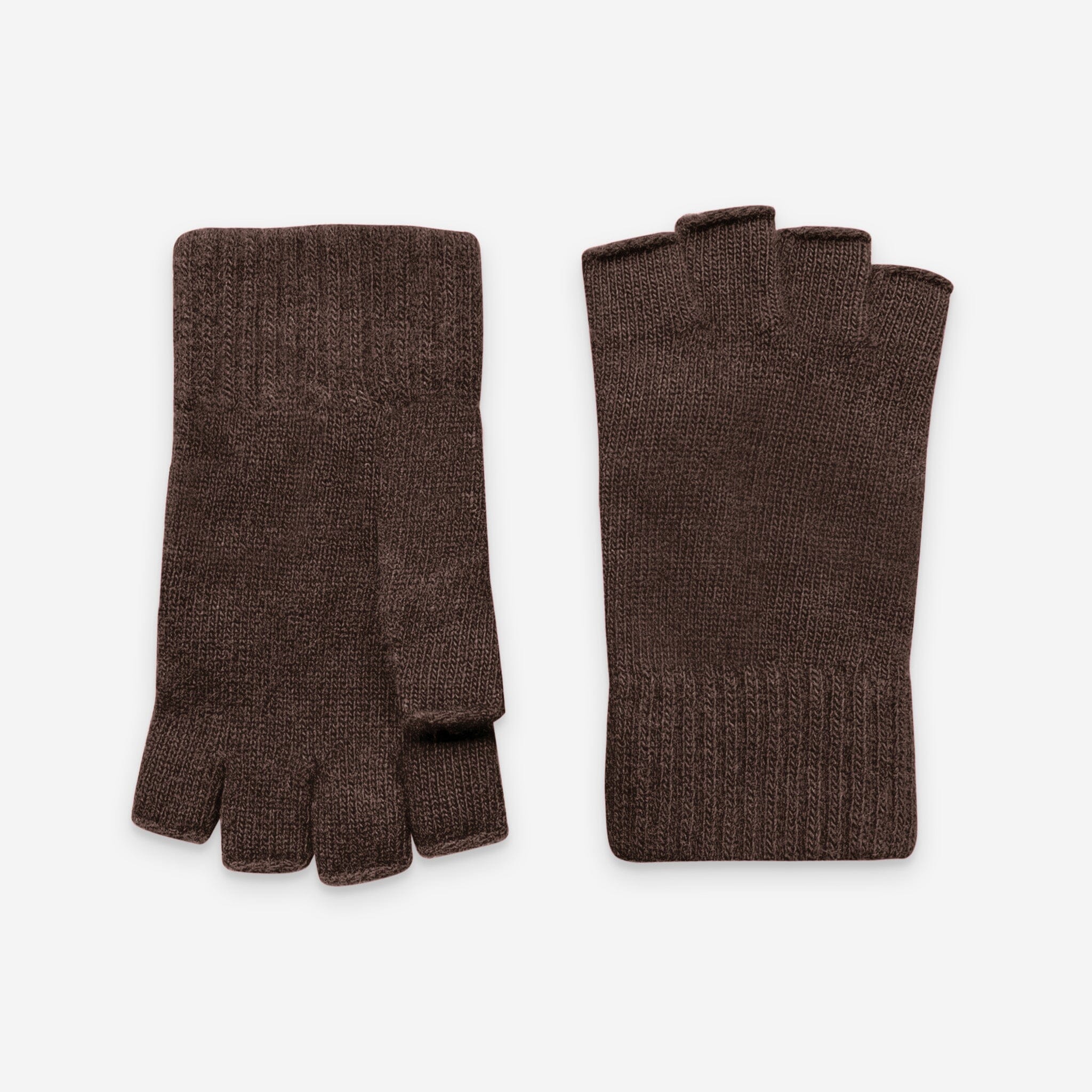 Mitaines homme 90%laine mérino 10% cachemire -33006NF Gants laine femme Glove Story Chocolat TU
