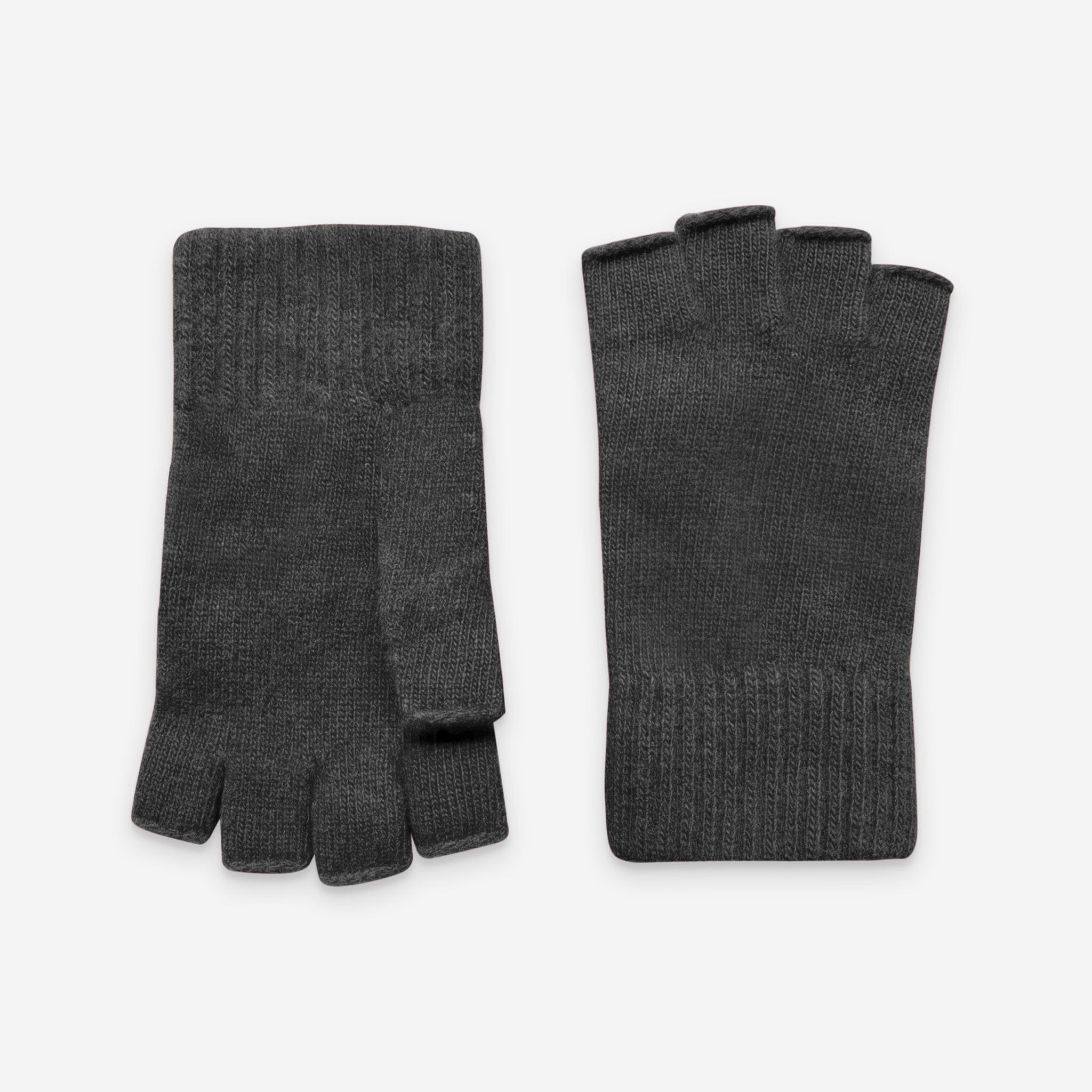 Mitaines homme 90%laine mérino 10% cachemire -33006NF Gants laine femme Glove Story Gris Fonce TU