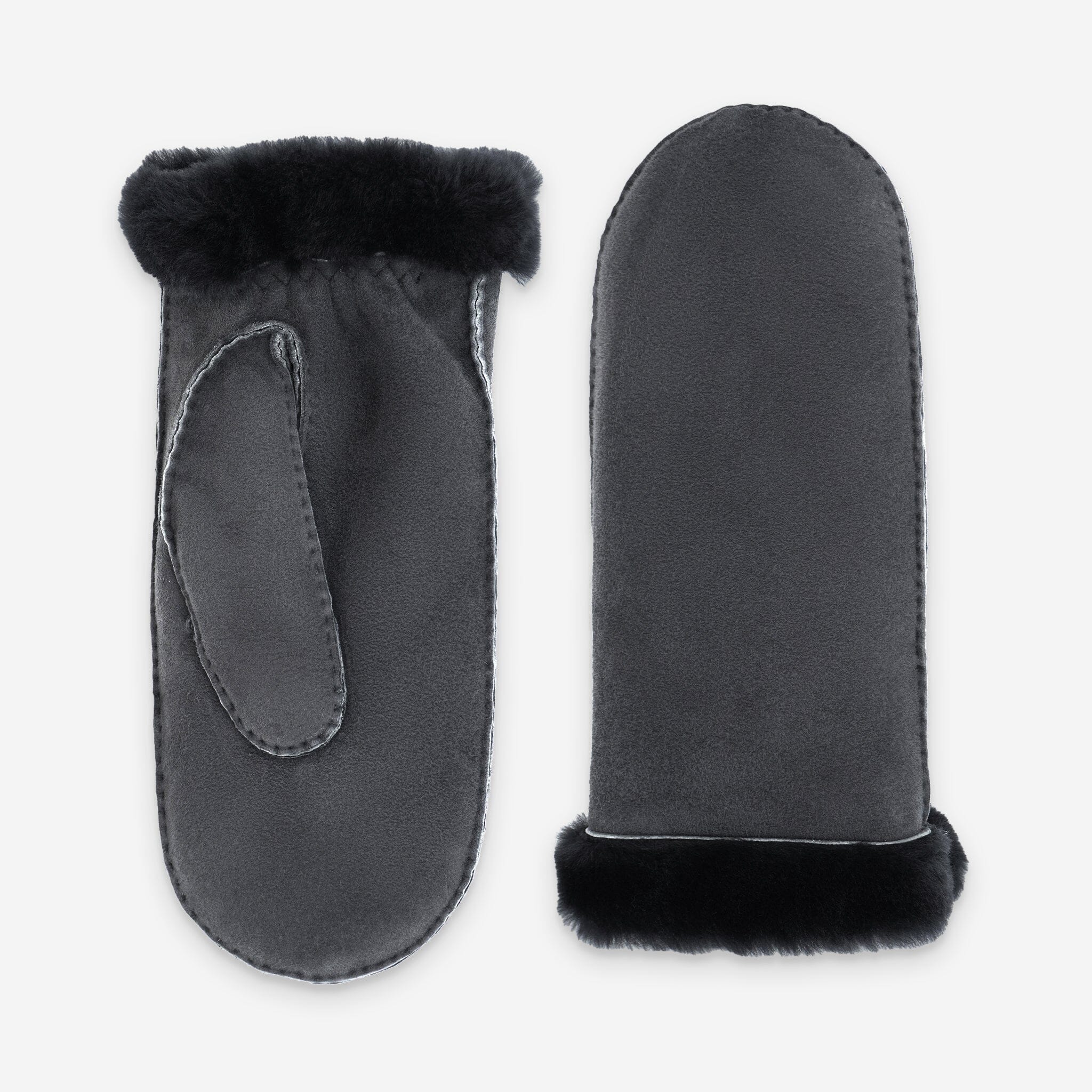 Moufle cuir-100% mouton-21469SH Gants cuir femme prestige Glove Story Gris Fonce 6.5